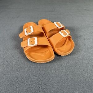 Surf Seven Slide Sandals‎ Adult 8.5 Orange Waterproof Synthetic Slip On Casual